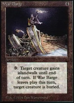 Heavy Play, English MTG Regular War Barge The Dark Magic the Gathering - Image 1