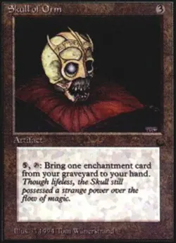Moderate Play, English MTG Regular Skull of Orm The Dark Magic the Gathering - Image 1
