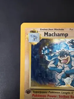 Vintage Pokemon Base Set Machamp Holo 1st Edition - Image 2