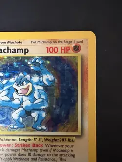 Vintage Pokemon Base Set Machamp Holo 1st Edition - Image 3