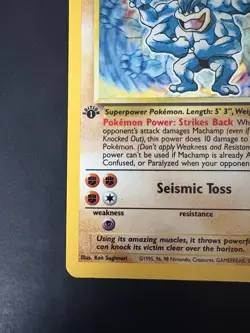 Vintage Pokemon Base Set Machamp Holo 1st Edition - Image 4