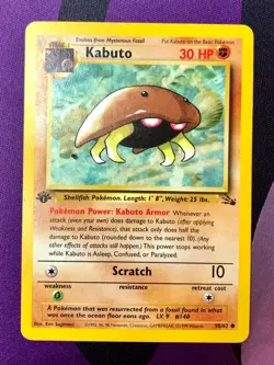 Pokemon Fossil KABUTO 50/62 1st Edition Non-Holo COMMON MP Vintage 1999 (1) - Image 1