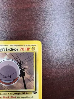 Lt. Surge’s Electrode #52/132 - Gym Challenge 1st Edition NM- - Image 4