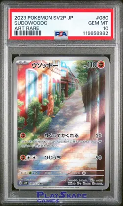 Pokemon Card PSA 10 Sudowoodo 080/071 sv2P Snow Hazard Art Rare IR Japanese 2023 - Image 1
