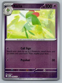Kirlia Reverse Holo Card 059/132 Mega Evolution Pokemon Card - Image 1