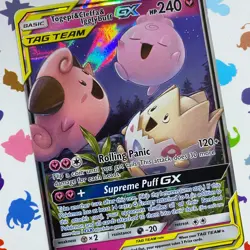 Togepi & Cleffa & Igglybuff GX 143/236 Cosmic Eclipse Pokemon Card Tag Team - Image 2