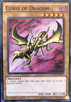 CURSE OF DRAGON - 1st Edition YGLD-ENA07 YuGiOh TCG Card - Image 1