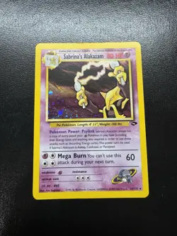 Pokemon Alakazam Sabrina's 16/132 Holographic Rare Gym Challenge TCG Card - Image 1