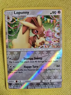 Pokemon Card Lopunny Ultra Prism Reverse Holo Uncommon 107/156 - Image 3