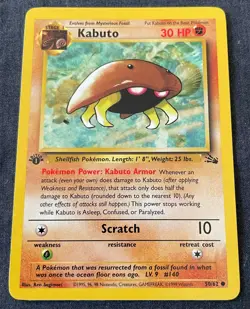 Pokemon Card - 1st Edition Kabuto - Fossil Set - 50/62 - Image 1