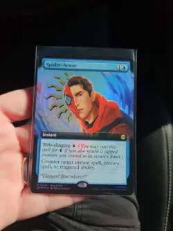 Spider-Sense FOIL Promo P0284 MTG SPM Magic the Gathering PACK FRESH HOLO Card - Image 1