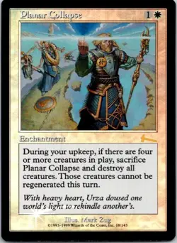Planar Collapse FOIL White Enchantment Magic MTG Urza's Legacy Mint in Sleeve - Image 1