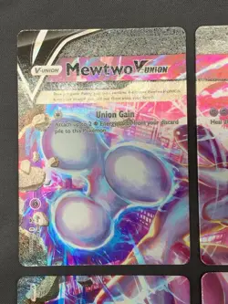 Pokemon Card Mewtwo V-Union SWSH159-SWSH162 Black Star Promo Set of 4 NM - Image 2