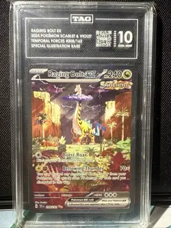 Pokemon Raging Bolt ex 208/162 Temporal Forces #208 GEM MINT TAG 10 SIR Rare - Image 1