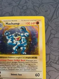 Pokemon: Machamp 1st Edition Shadowless #8/102 Holo Rare Base Set 1999 WOTC - LP - Image 4