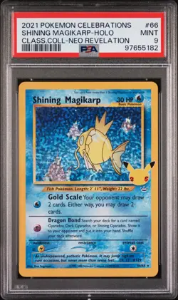 2021 POKEMON CELEBRATIONS CLASSIC COLLECTIONSHINING MAGIKARP-HOLO 66 | PSA 9 - Image 1