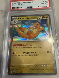 2023 Pokemon Dragonite 149/165 PSA 10 - Scarlet & Violet 151- Holo Rare- Mew EN - Image 1