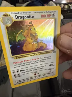Pokemon TCG Dragonite Card 4/62 Fossil, Unlimited, Vintage, Holo, LP NM B52 - Image 3