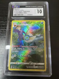 Pokemon Vaporeon Brilliant Stars TG02/TG30 Trainer Gallery CGC Gem Mint 10 - Image 4