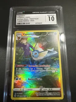 Pokemon Vaporeon Brilliant Stars TG02/TG30 Trainer Gallery CGC Gem Mint 10 - Image 5