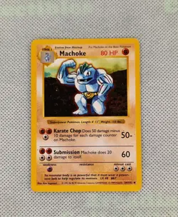 Pokemon Base Set Machoke Shadowless HP Vintage 34/102 - Image 1