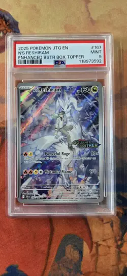 2025 Pokemon Jtg En Ns Reshiram Enhanced Bster Box Topper Psa 9 - Image 2
