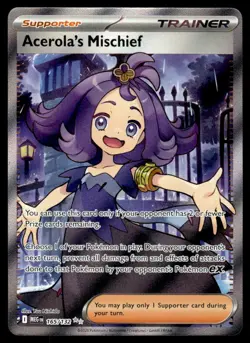 Pokemon TCG ME01: Mega Evolution #165/132 Acerola's Mischief - Image 1