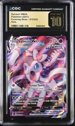 Sylveon VMAX 075/203 | CGC PRISTINE 10 | Pokemon Evolving Skies - Image 1