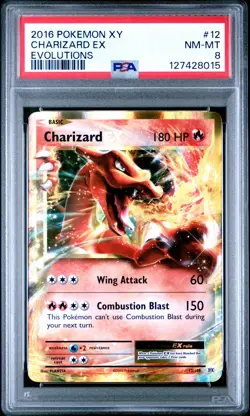 2016 Pokemon Xy Evolutions Charizard EX #12 Evolutions PSA 8 - Image 1