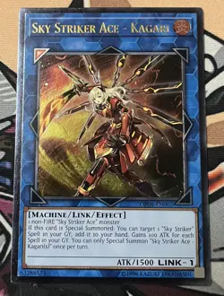Yugioh Sky Striker Ace - Kagari OP08-EN002 Ultimate Rare NM - Image 1