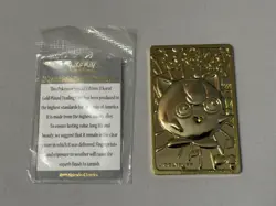 Pokemon 23K Gold Plated Card Burger King Limited Edition Jigglypuff W/ COA - Image 5