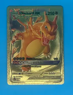Pokemon Charizard GX 250hp Gold Foil Fan Art Card - Image 1