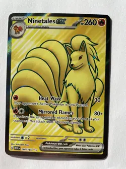 Pokemon Ninetales EX TCG Scarlet Violet-151 Holo Ultra Rare Card 186/165 - Image 1