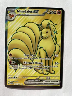 Pokemon Ninetales EX TCG Scarlet Violet-151 Holo Ultra Rare Card 186/165 - Image 2
