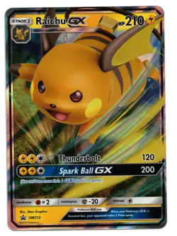 Pokemon Card: Raichu GX SM213 Black Star Promo Ultra Rare! NM - Image 1