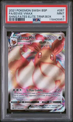 PSA 9 Eevee SWSH087 Black Star Promo Full Art Holo Pokemon Card - Mint - Image 1