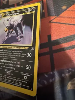 Pokemon TCG Neo Discovery Houndoom 4/75 Unlimited Holo Rare Card - Image 3