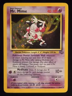 Mr. Mime 6/64 - Holo Rare (Jungle) - Moderately Played Pokemon Card - Image 1