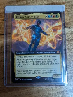 COSMIC SPIDER-MAN (EXTENDED ART) Marvel's Spider-man SPM Magic MTG CARD - Image 1