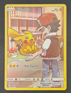 Pokemon Card Pikachu 241/236 Cosmic Eclipse - Moderately Played - Image 1