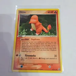 Pokemon TCG Ditto Charmander Card 61/113 EX Delta Species NM - Image 1