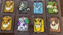 Lot of 8 Pokemon TCG S-Chinese Nine Colors Gathering Card Cases Key Chains - Image 1
