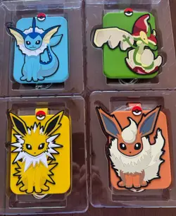 Lot of 8 Pokemon TCG S-Chinese Nine Colors Gathering Card Cases Key Chains - Image 2