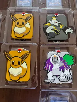 Lot of 8 Pokemon TCG S-Chinese Nine Colors Gathering Card Cases Key Chains - Image 3