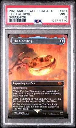 2023 Magic THE ONE RING, FOIL, Lord of the Rings, PSA 9 Mint! NICE - Image 1