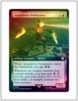 1x Assaultron Dominator, Extended Art Foil, Magic MTG NM - Image 1