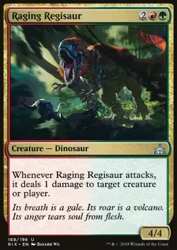 MTG Magic the Gathering Raging Regisaur (168/219) Rivals of Ixalan NM - Image 1