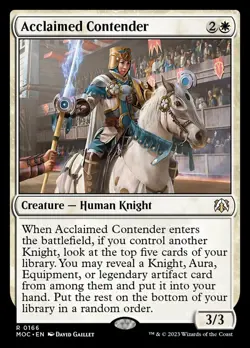MTG Acclaimed Contender (166/542) March of the Machine Commander LP - Image 1