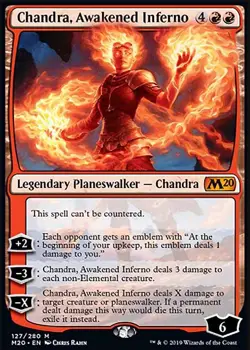 MTG Magic the Gathering Chandra, Awakened Inferno (127/357) Core Set 2020 NM - Image 1