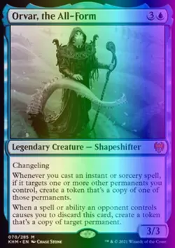 MTG Magic the Gathering Orvar, the All-Form (70/551) Kaldheim LP FOIL - Image 1
